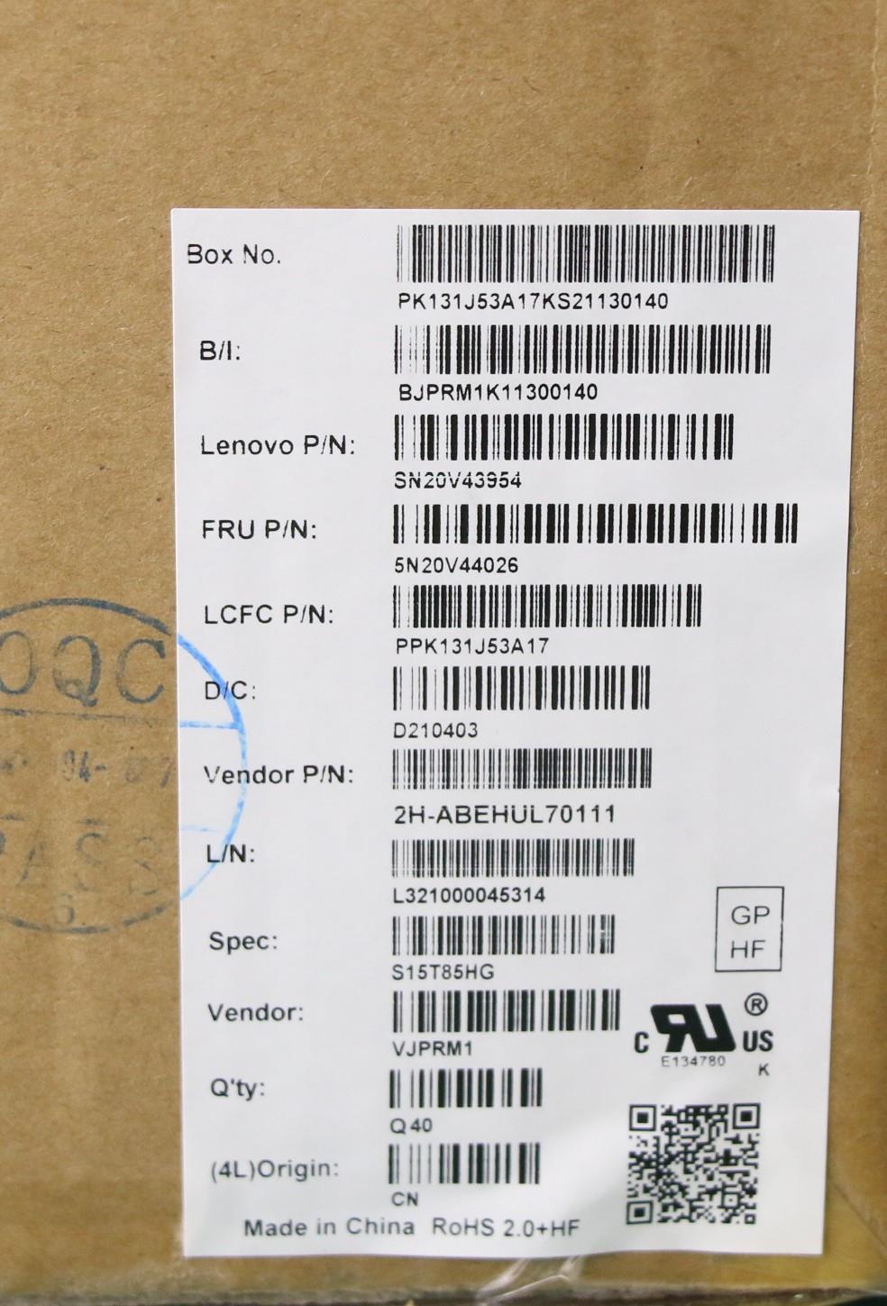 Lenovo Cmfl-Cs20,Bk-Nbl,Pmx,Hun - 5N20V44026