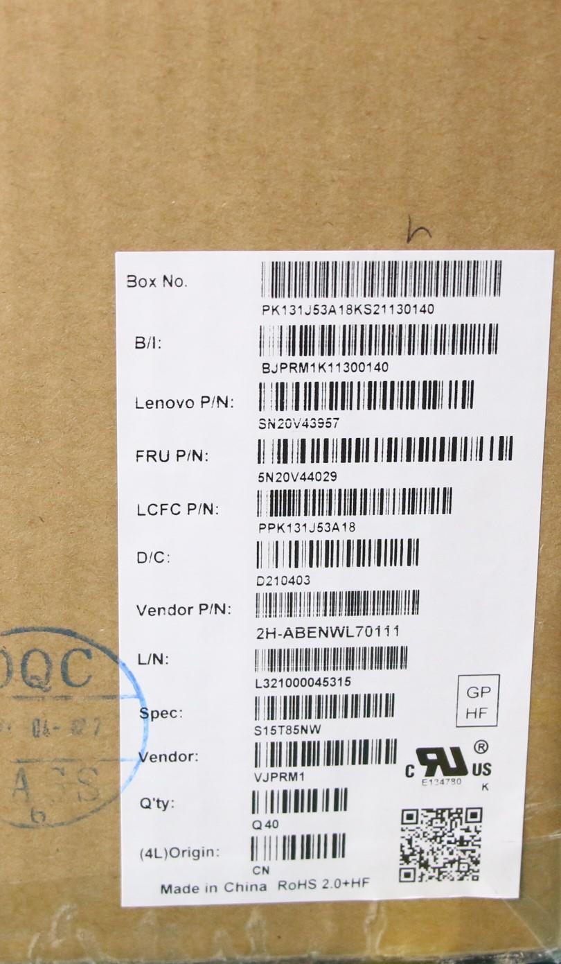 Lenovo Cmfl-Cs20,Bk-Nbl,Pmx,Nor - 5N20V44029