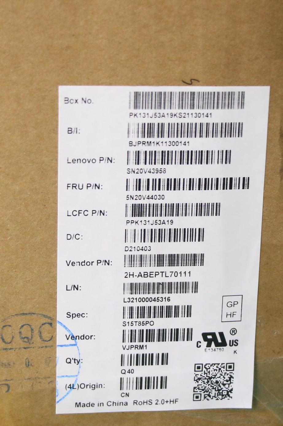 Lenovo Cmfl-Cs20,Bk-Nbl,Pmx,Por - 5N20V44030