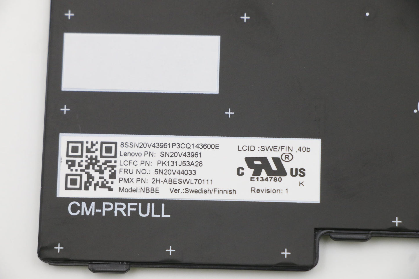 Lenovo Cmfl-Cs20,Bk-Nbl,Pmx,Swe/Fin - 5N20V44033