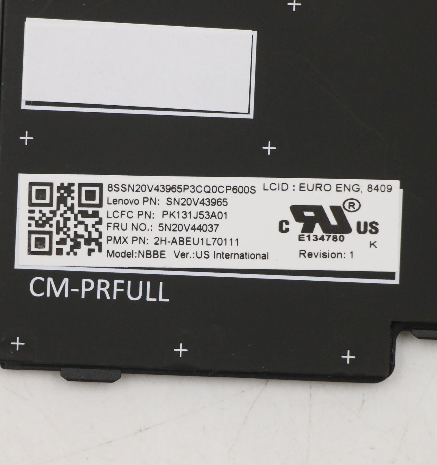Lenovo Cmfl-Cs20,Bk-Nbl,Pmx,Euro Eng - 5N20V44037