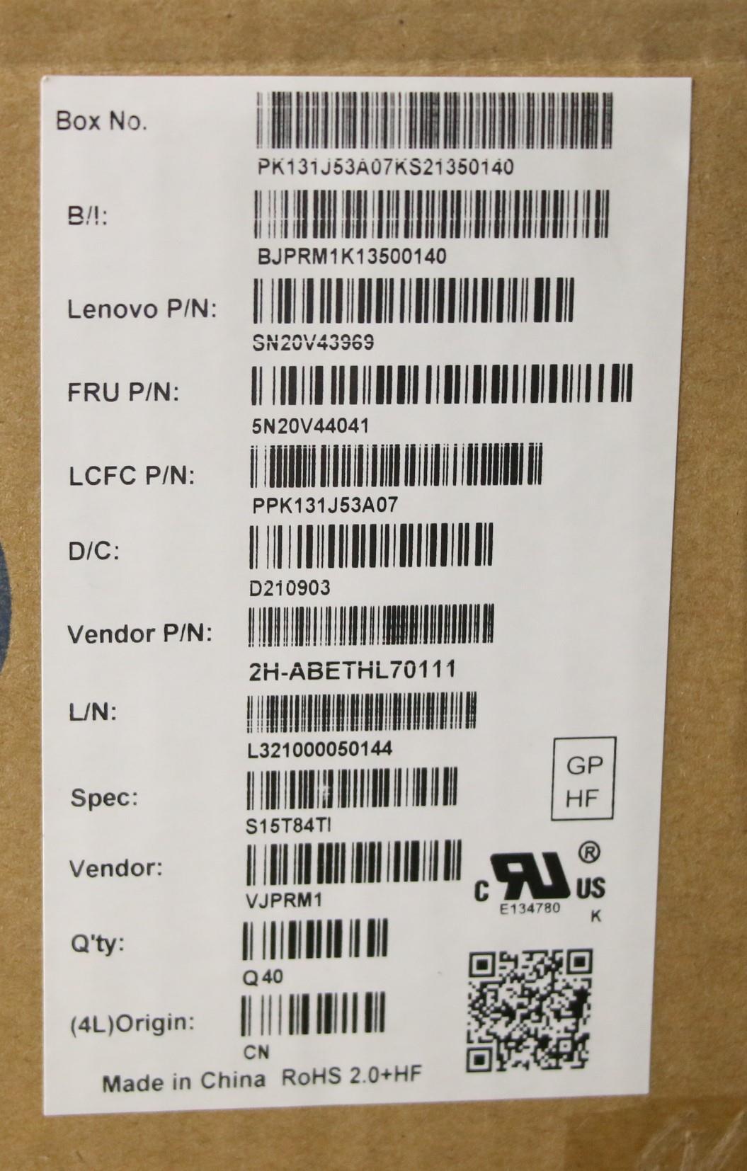 Lenovo Cmfl-Cs20,Bk-Nbl,Pmx,Thai - 5N20V44041