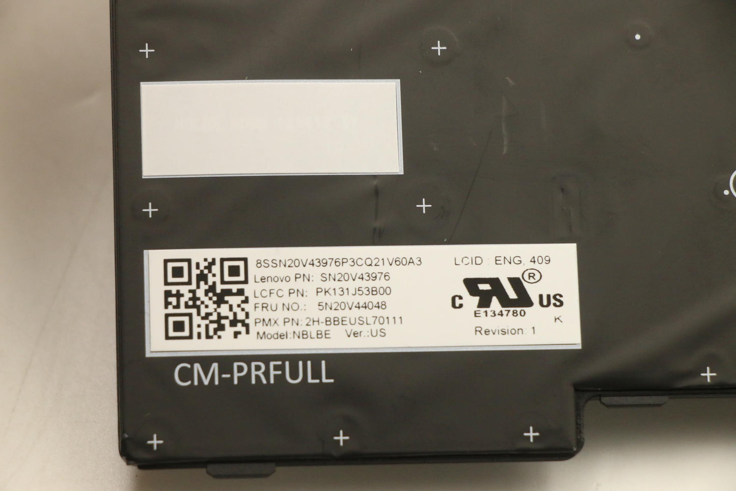 Lenovo Notebook Keyboard CMFL-CS20, Backlit, Black, PMX, English - 5N20V44048