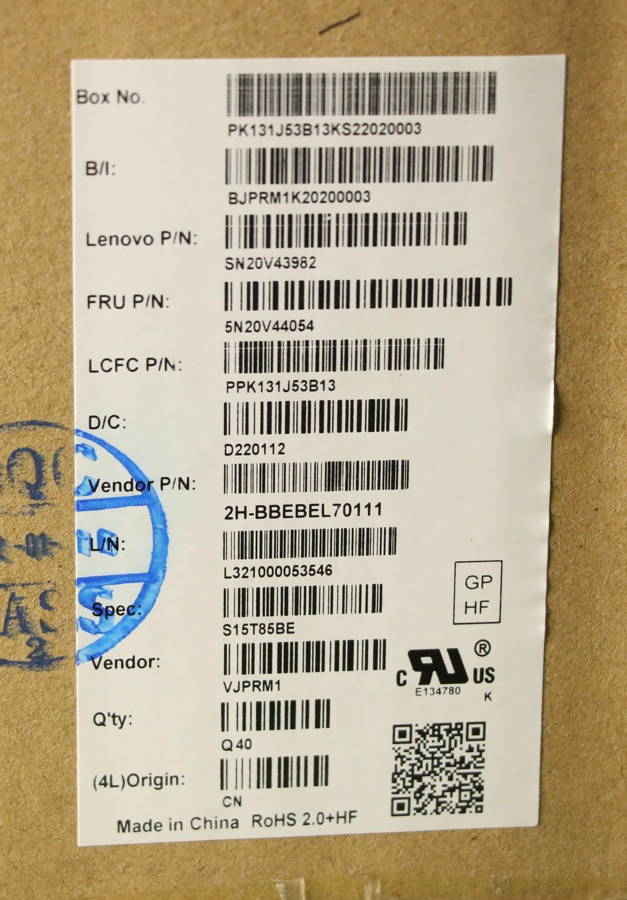 Lenovo Cmfl-Cs20,Bk-Bl,Pmx,Bel - 5N20V44054