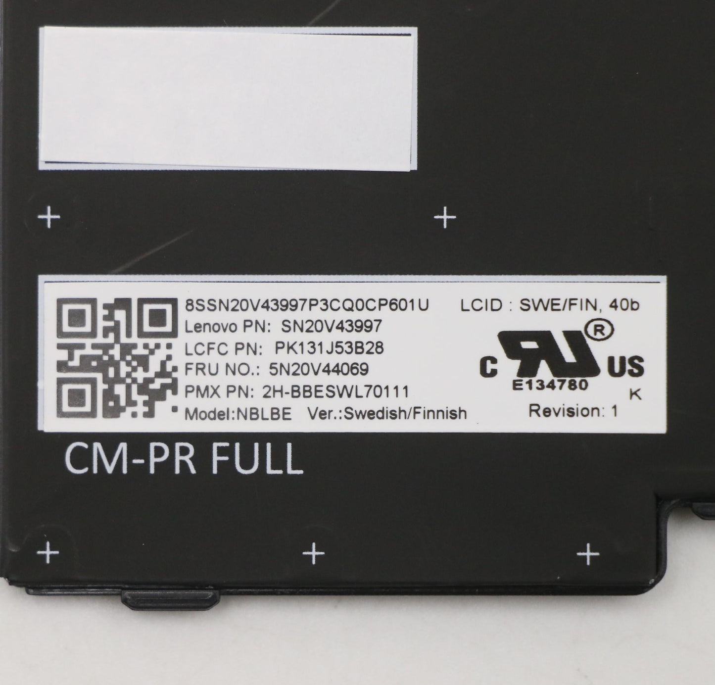 Lenovo Cmfl-Cs20,Bk-Bl,Pmx,Swe/Fin - 5N20V44069