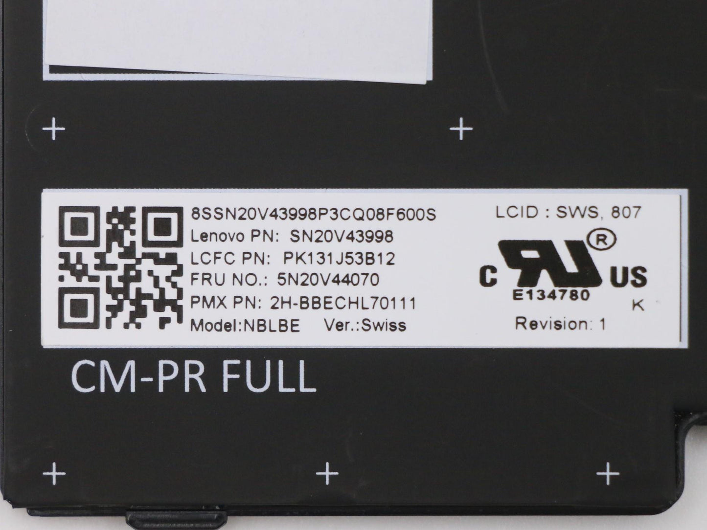 Lenovo Cmfl-Cs20,Bk-Bl,Pmx,Sws - 5N20V44070