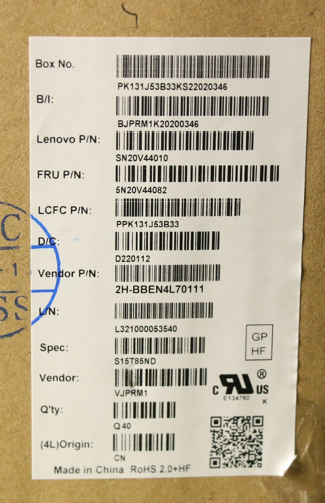 Lenovo Cmfl-Cs20,Bk-Bl,Pmx,Nordic - 5N20V44082