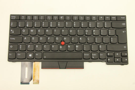 Lenovo Canadian French Internal Keyboard, Black, Backlit - 5N20V44194
