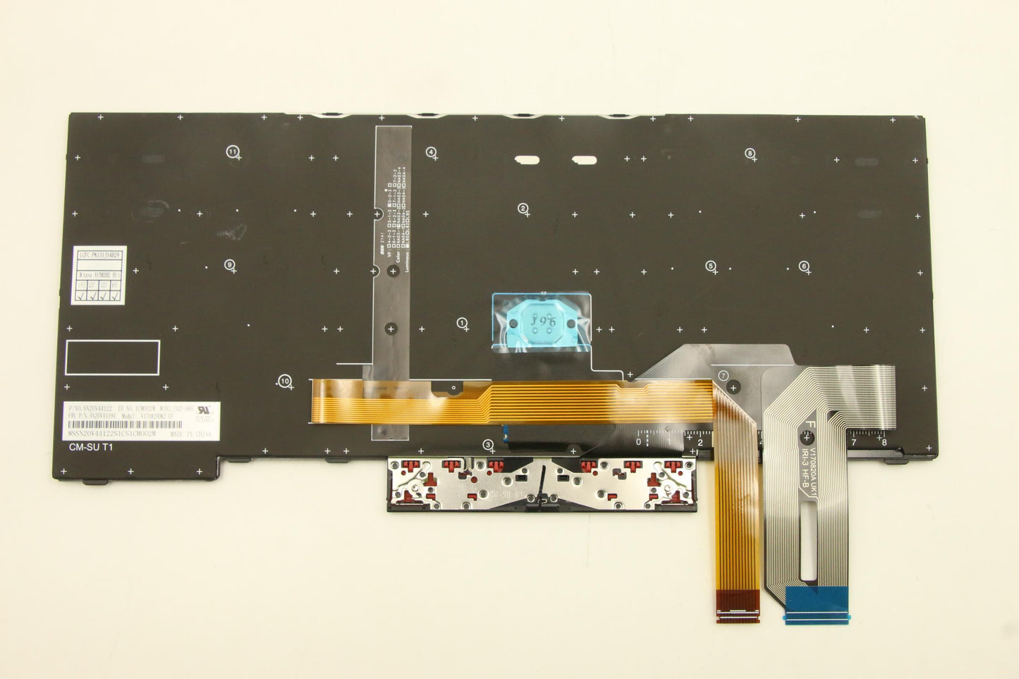 Lenovo Canadian French Internal Keyboard, Black, Backlit - 5N20V44194