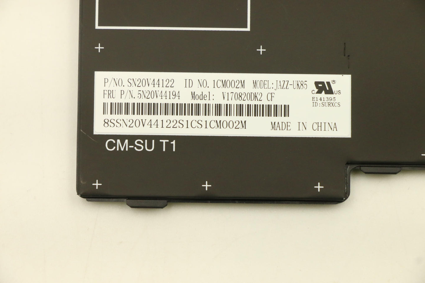 Lenovo Canadian French Internal Keyboard, Black, Backlit - 5N20V44194