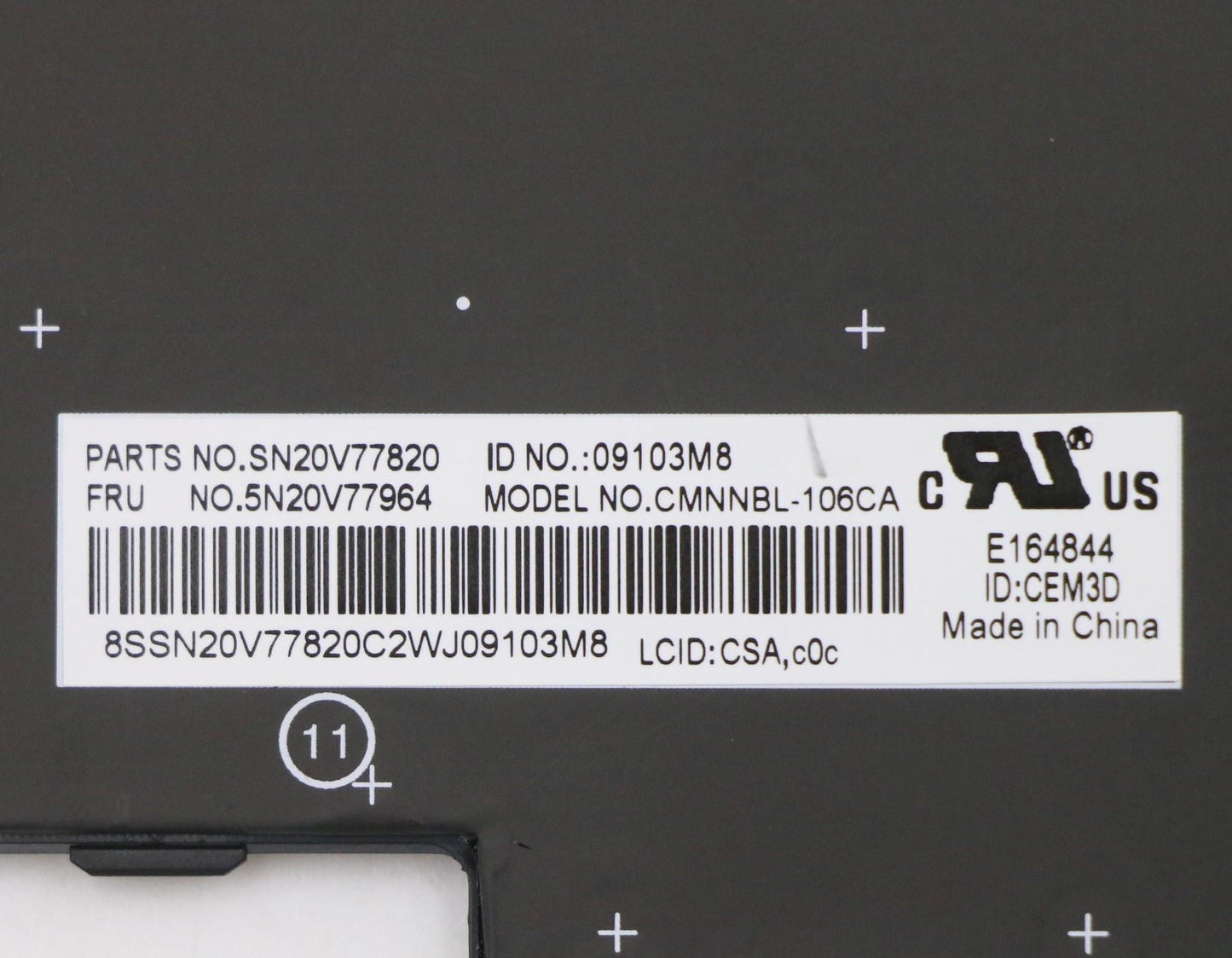 Lenovo Cmnm-Cs20,Bk-Nbl,Chy,Csa - 5N20V77964