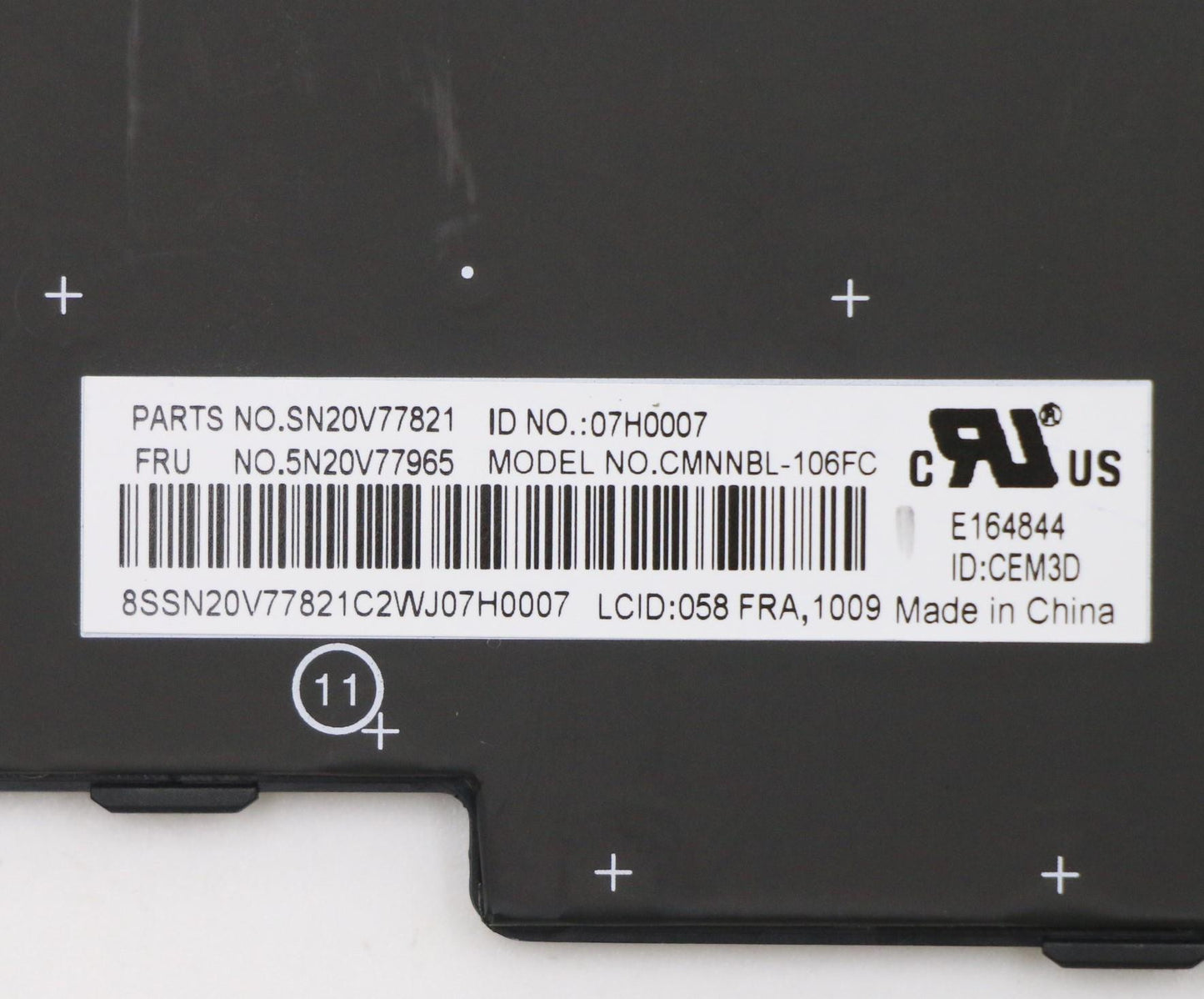 Lenovo Cmnm-Cs20,Bk-Nbl,Chy,058 Fra - 5N20V77965