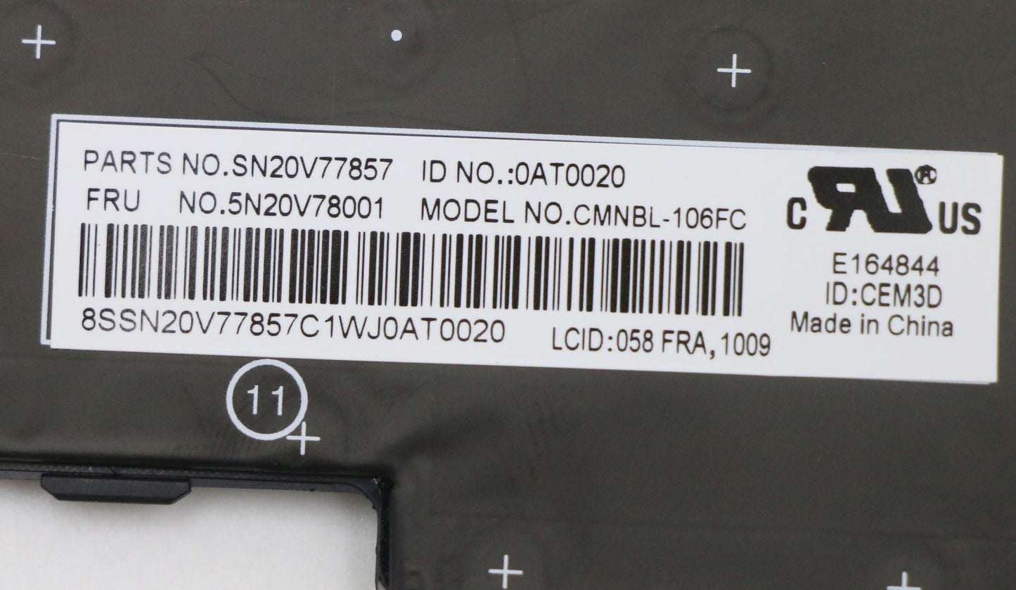 Lenovo Cmnm-Cs20,Bk-Bl,Chy,058 Fra - 5N20V78001