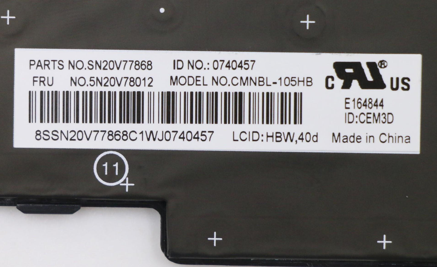 Lenovo Cmnm-Cs20,Bk-Bl,Chy,Hbw - 5N20V78012