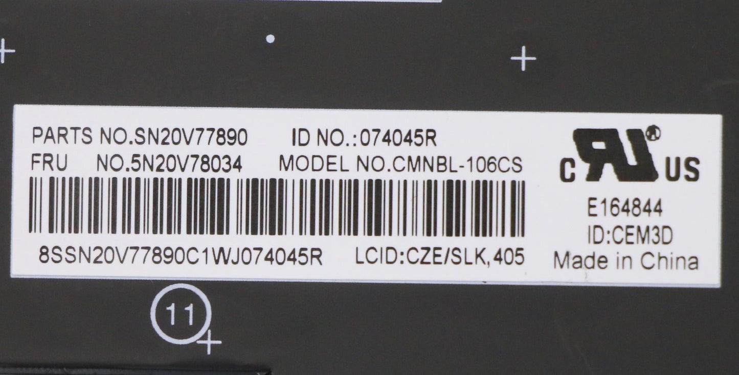 Lenovo Cmnm-Cs20,Bk-Bl,Chy,Cze/Slk - 5N20V78034