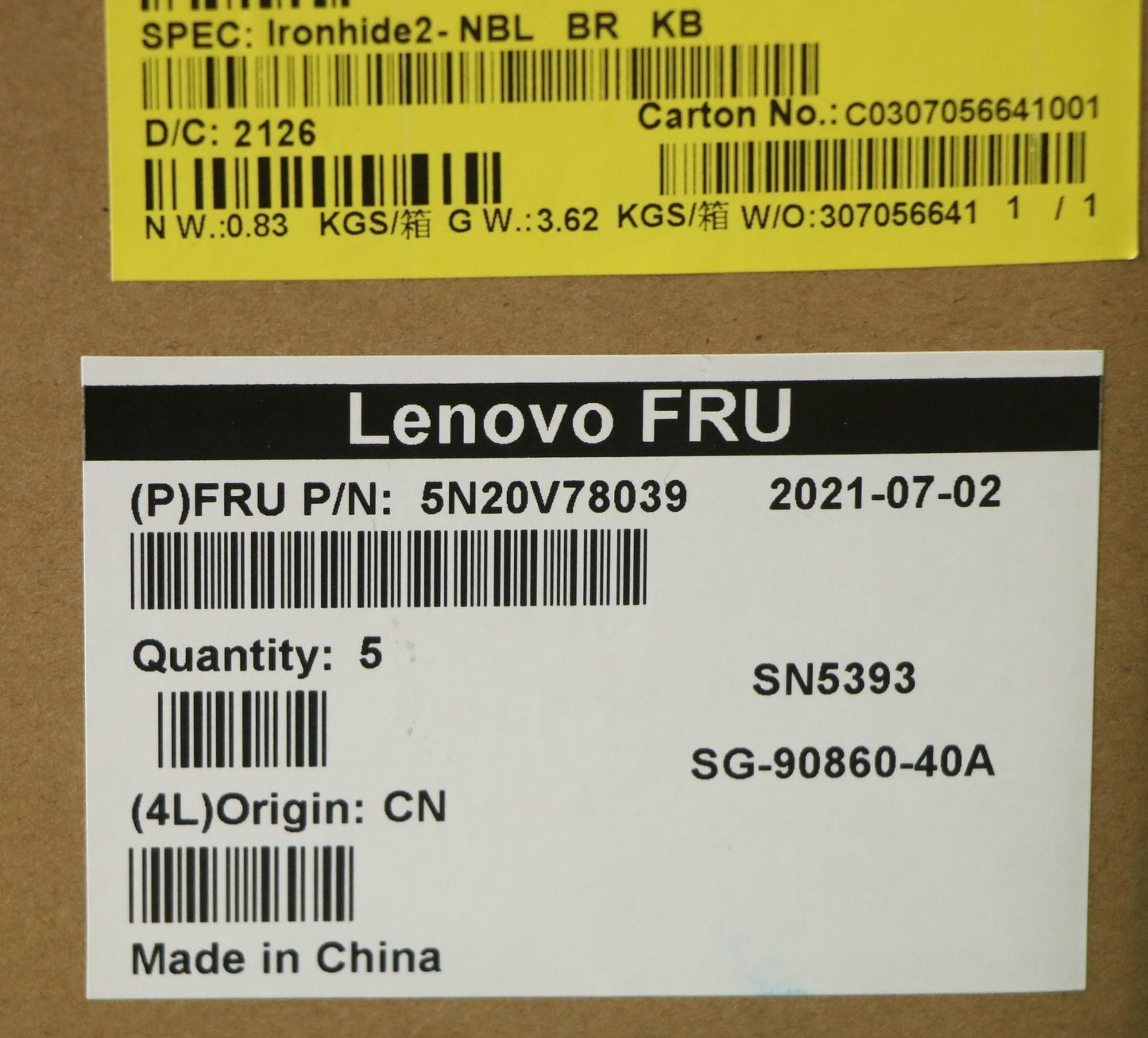 Lenovo Cmnm-Cs20,Bk-Nbl,Ltn,Brl - 5N20V78039