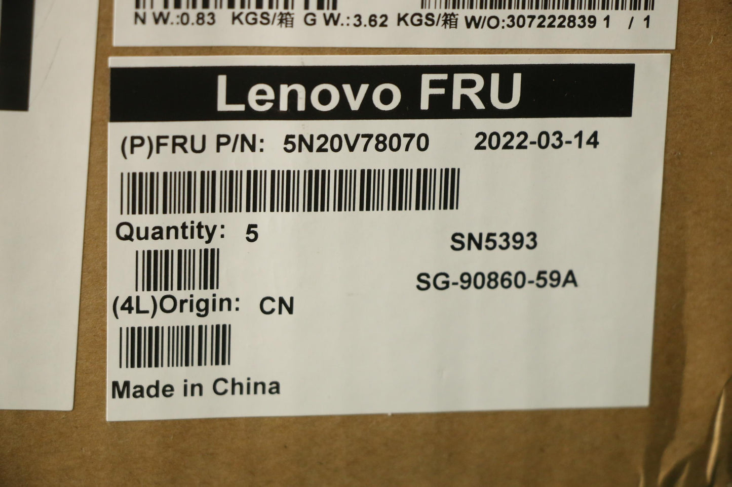 Lenovo Cmnm-Cs20,Bk-Nbl,Ltn,Cze/Slk - 5N20V78070
