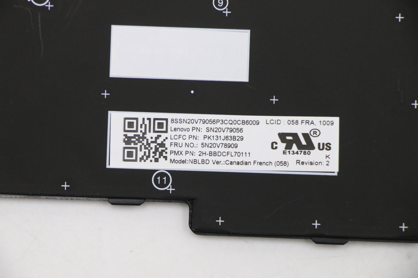 Lenovo Internal Keyboard, Canadian French Layout, Black, Backlit, with Number Pad - 5N20V78909