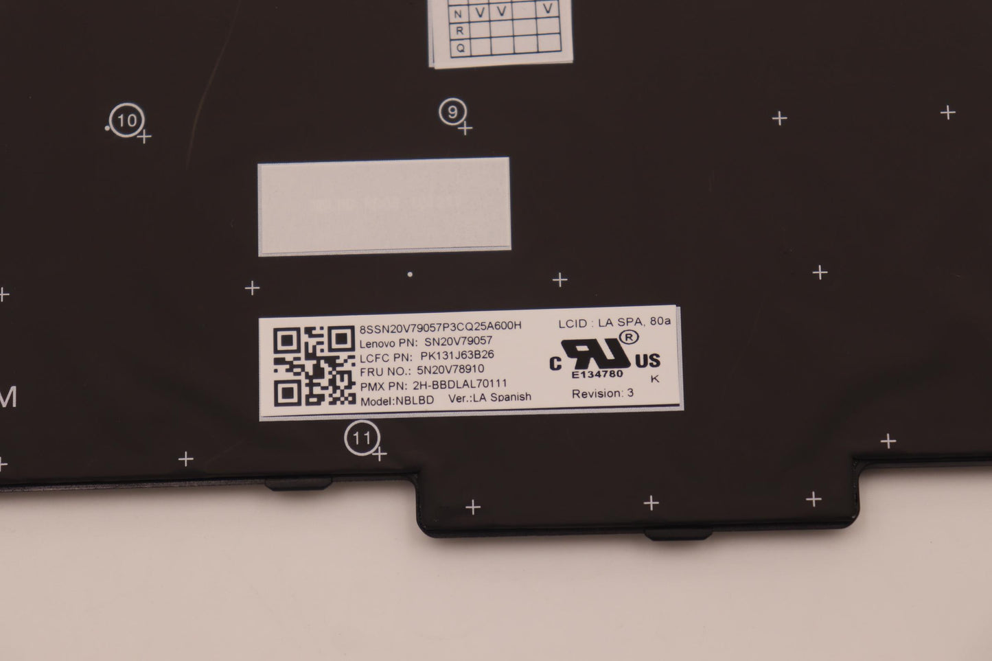 Lenovo Internal Keyboard, Black Backlit, LA SPA Layout - 5N20V78910