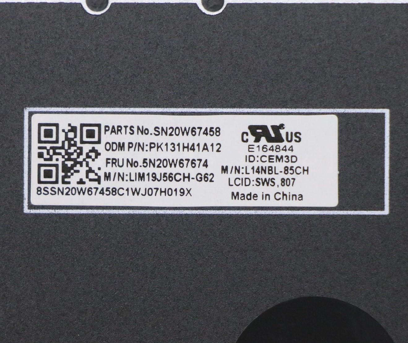 Lenovo Keyboard, Internal - 5N20W67674