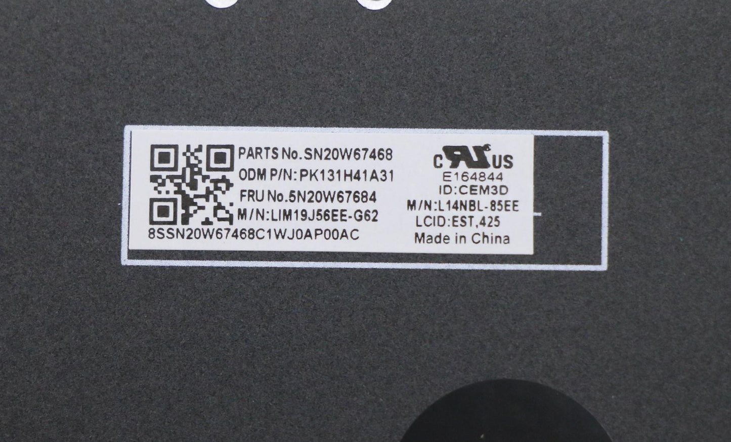 Lenovo Keyboard, Internal - 5N20W67684