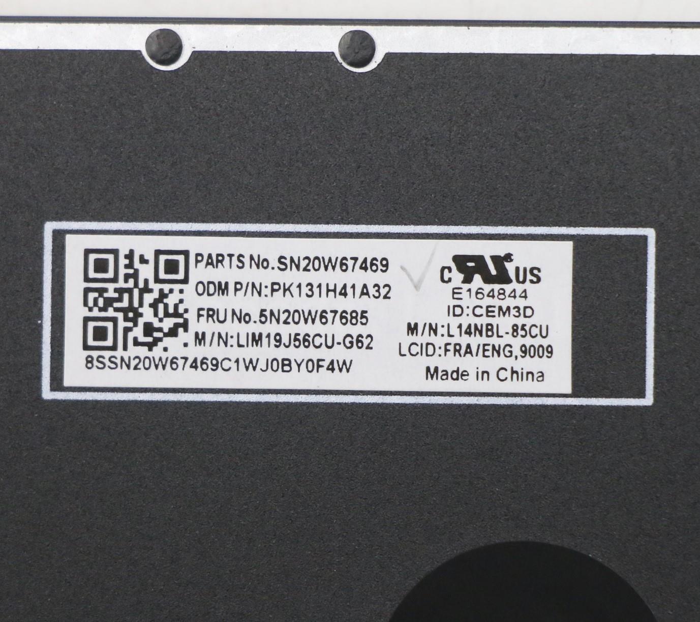 Lenovo Keyboard, Internal - 5N20W67685