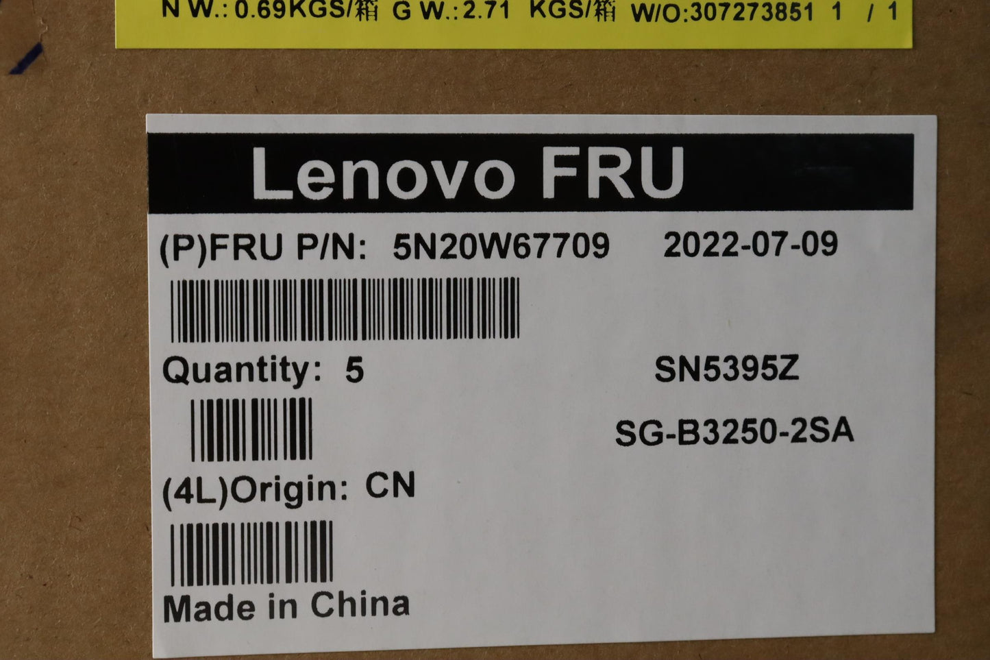 Lenovo Keyboard, Internal - 5N20W67709