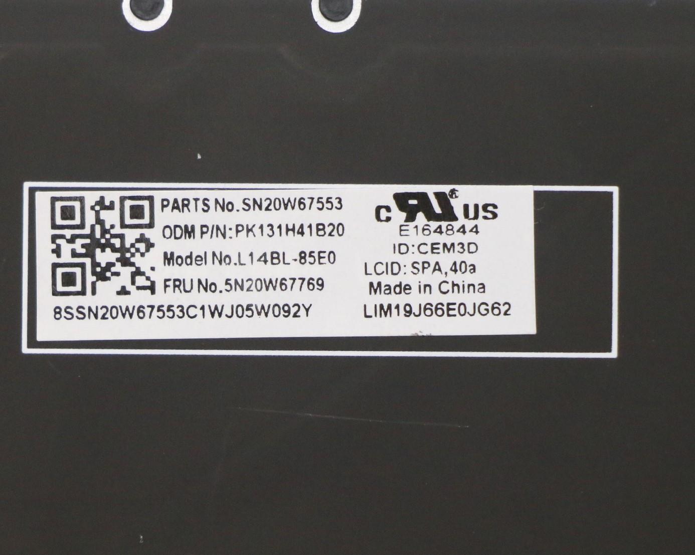 Lenovo Keyboard, Internal - 5N20W67769