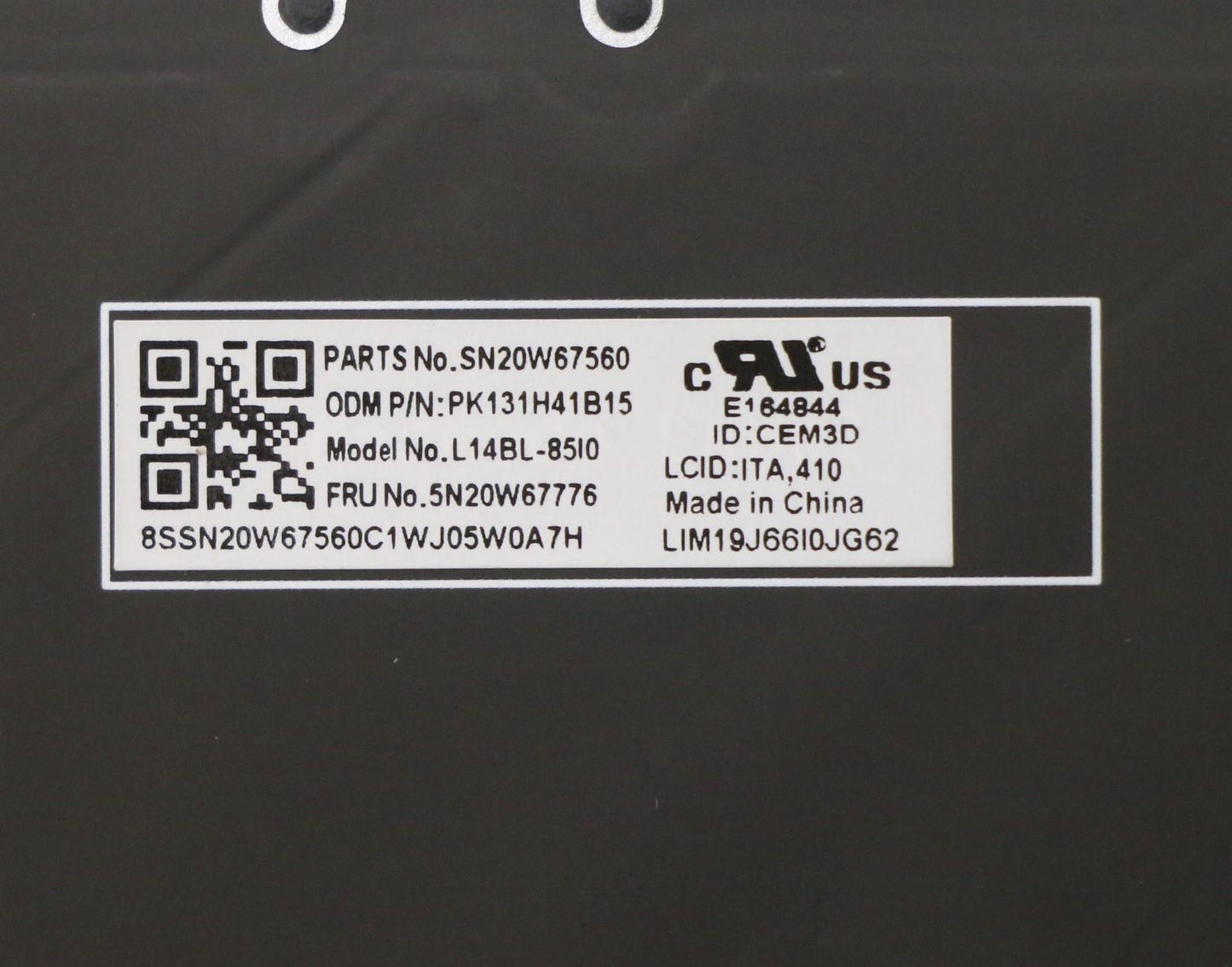 Lenovo Keyboard, Internal - 5N20W67776