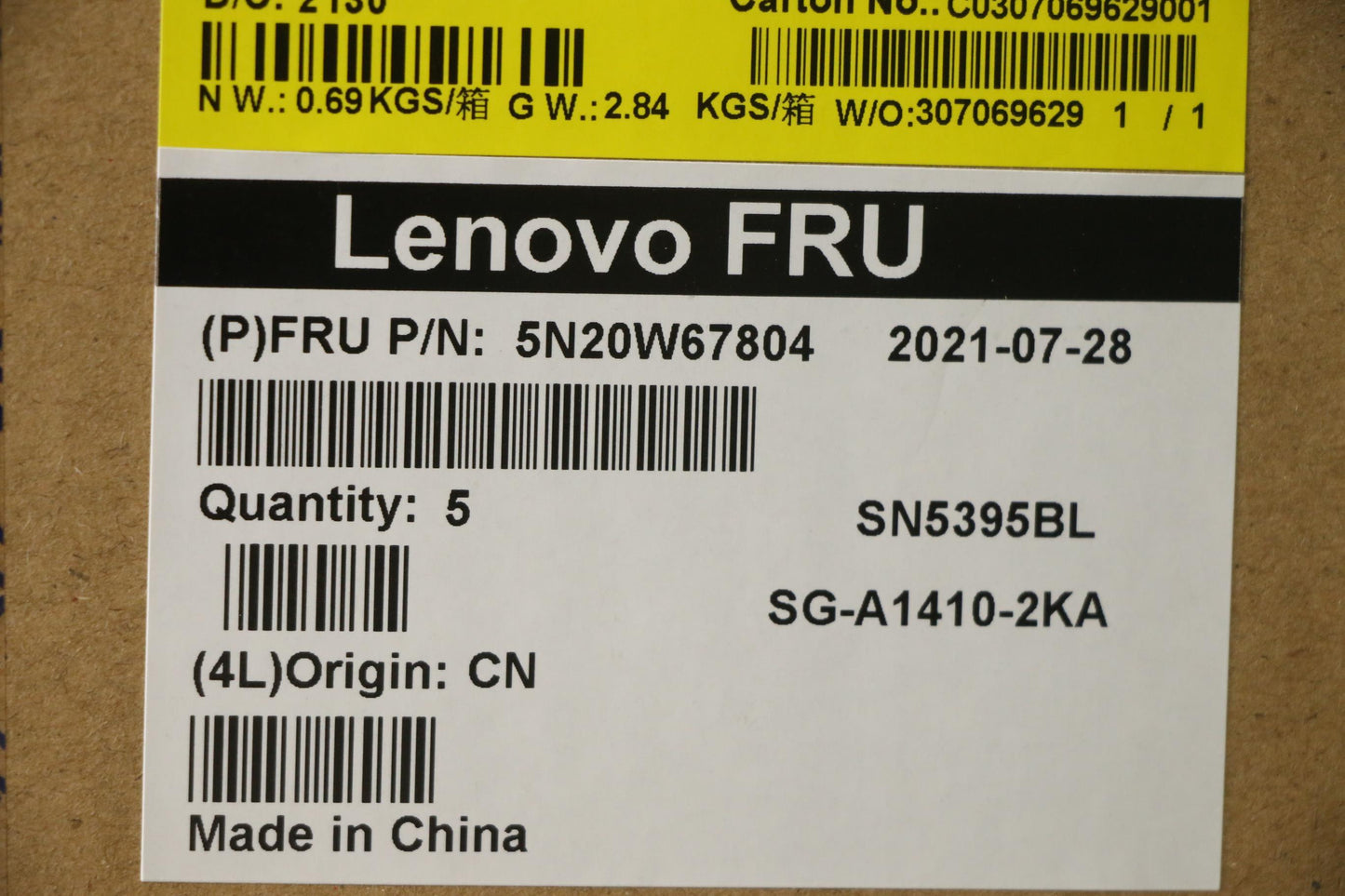 Lenovo Keyboard, Internal - 5N20W67804