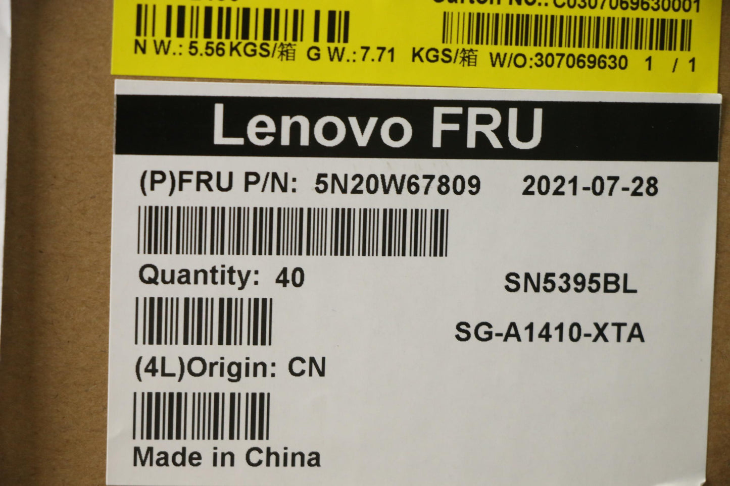 Lenovo Keyboard, Internal - 5N20W67809