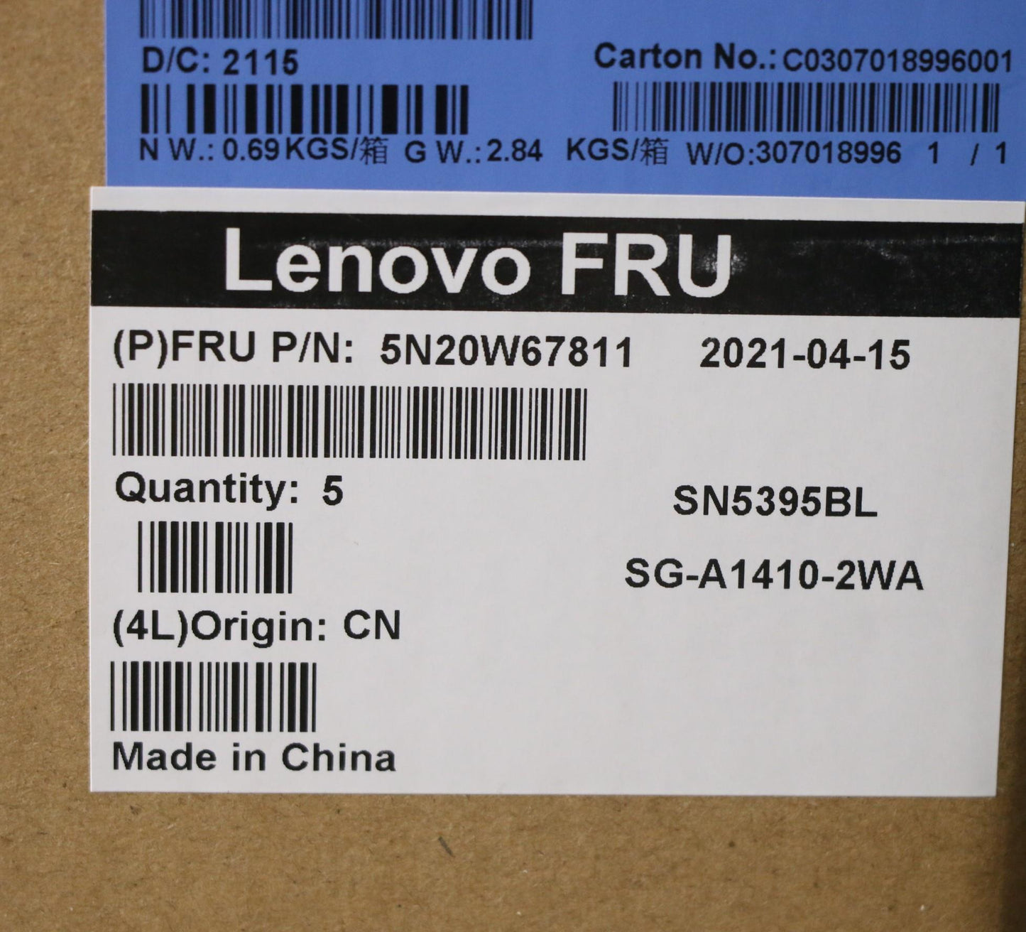 Lenovo Keyboard, Internal - 5N20W67811