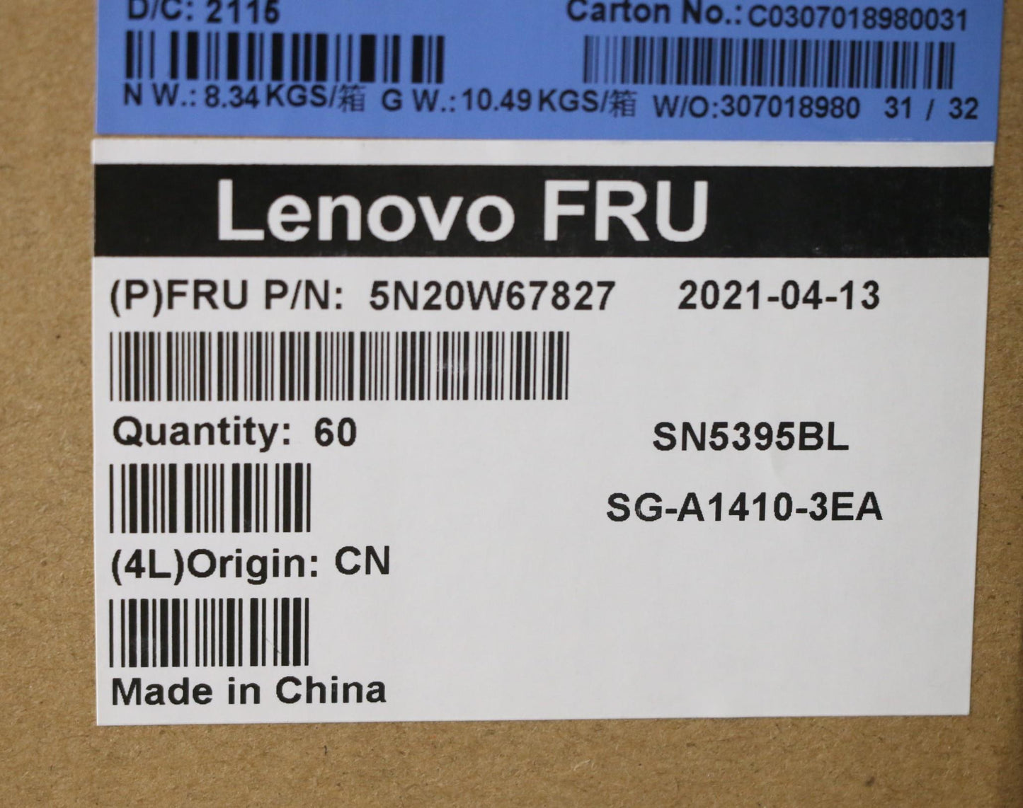 Lenovo Keyboard, Internal - 5N20W67827