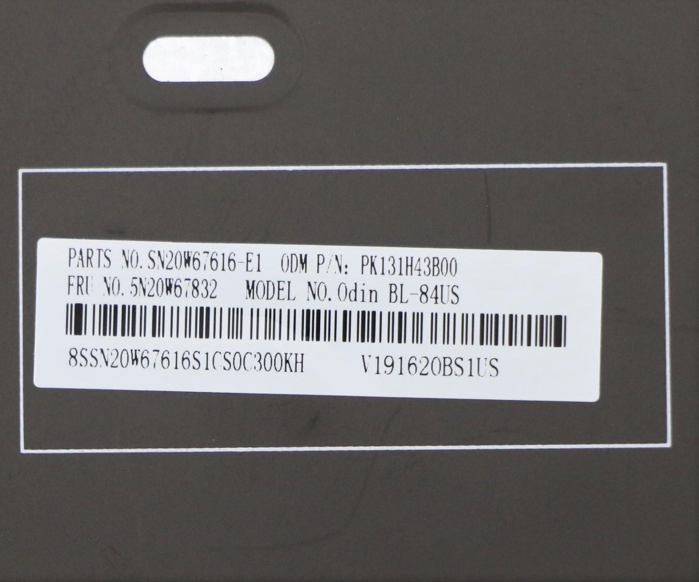 Lenovo Keyboard Internal, USA English, Backlight - 5N20W67832