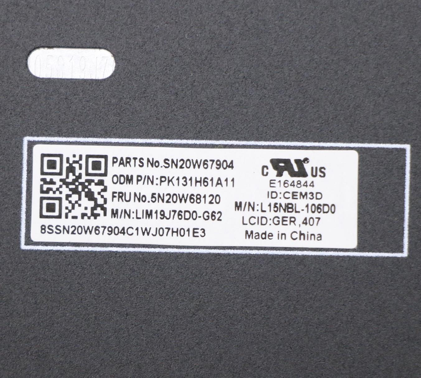 Lenovo Keyboard, External - 5N20W68120