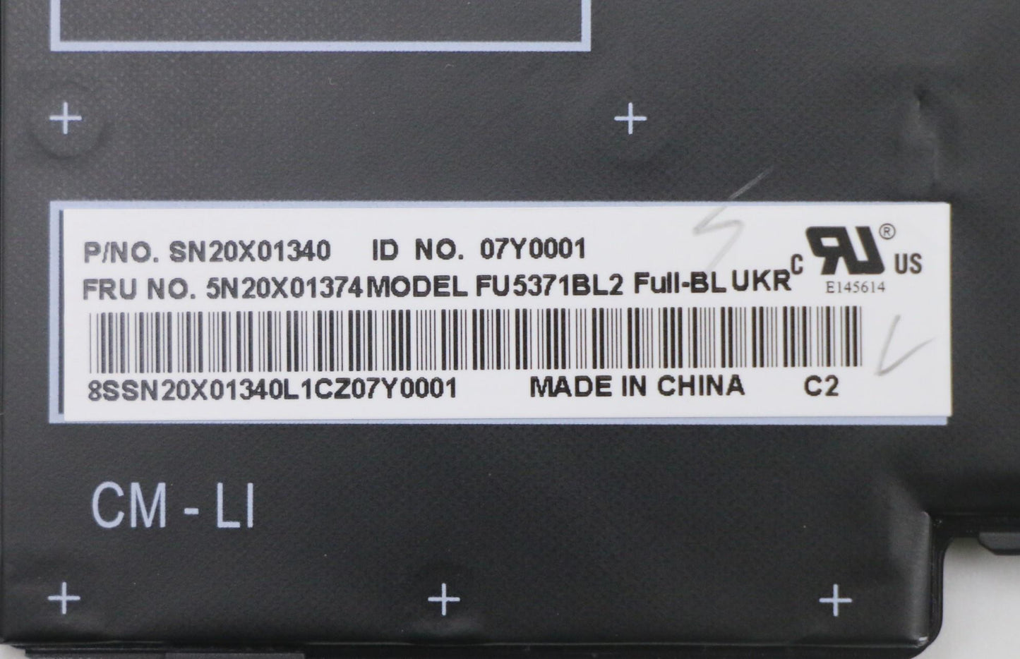 Lenovo Cm Fl Asm Ltn,Bl,Bk,Ukr - 5N20X01374