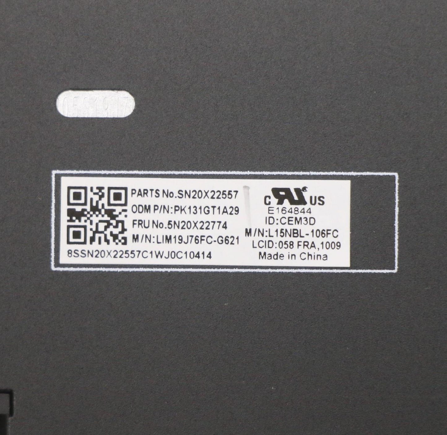 Lenovo Internal Keyboard, Canadian French, Black, Non-Backlit, w/Number Pad - 5N20X22774