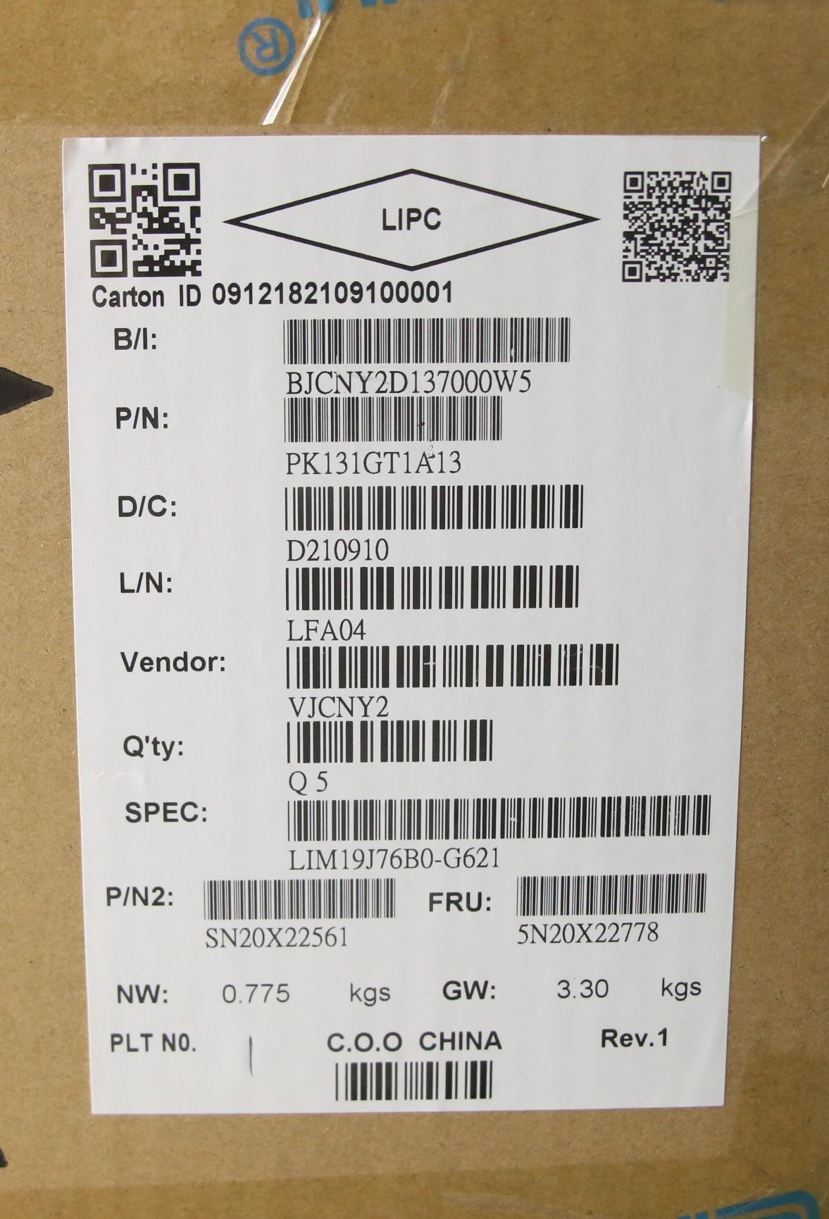 Lenovo Keyboard, Internal - 5N20X22778