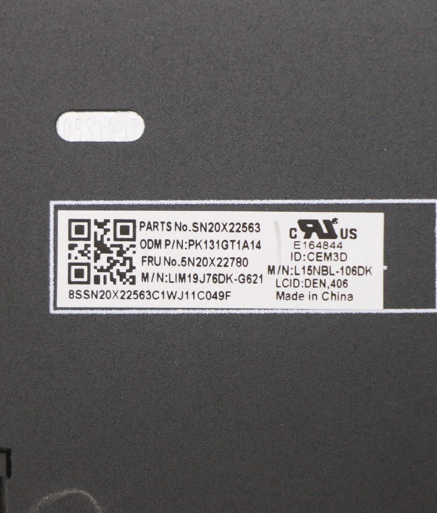 Lenovo Keyboard, Internal - 5N20X22780