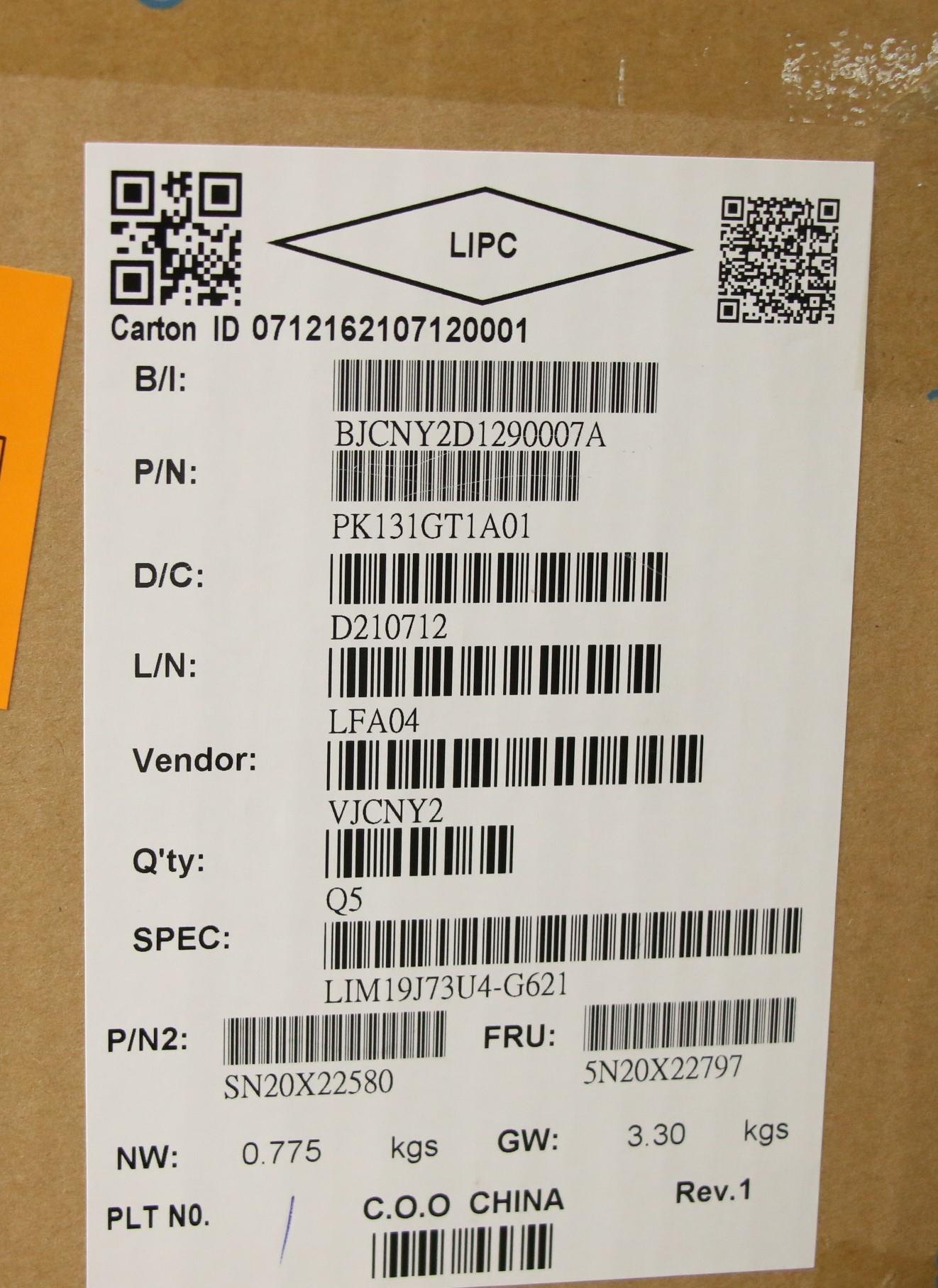 Lenovo Keyboard, Internal - 5N20X22797