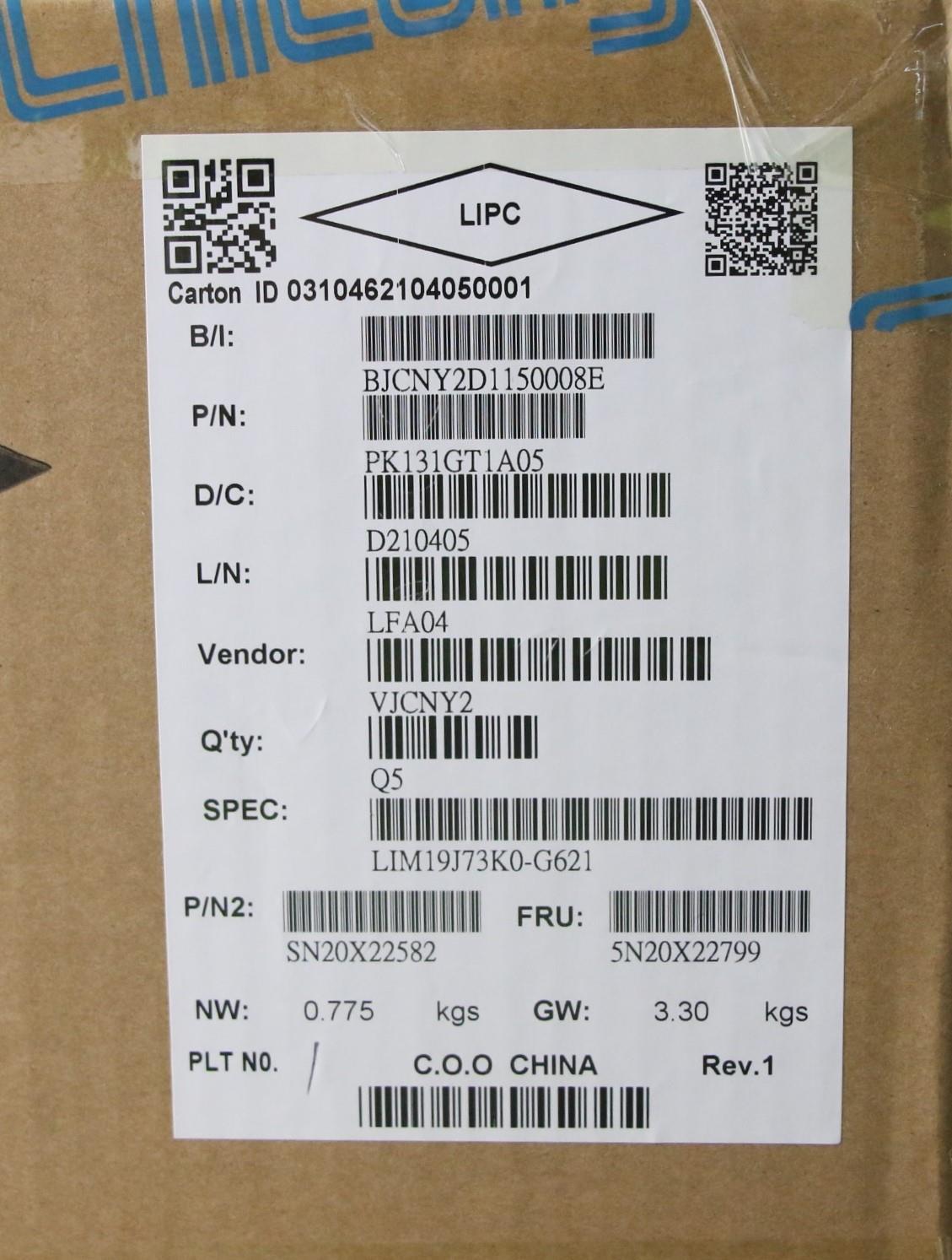 Lenovo Keyboard, Internal - 5N20X22799