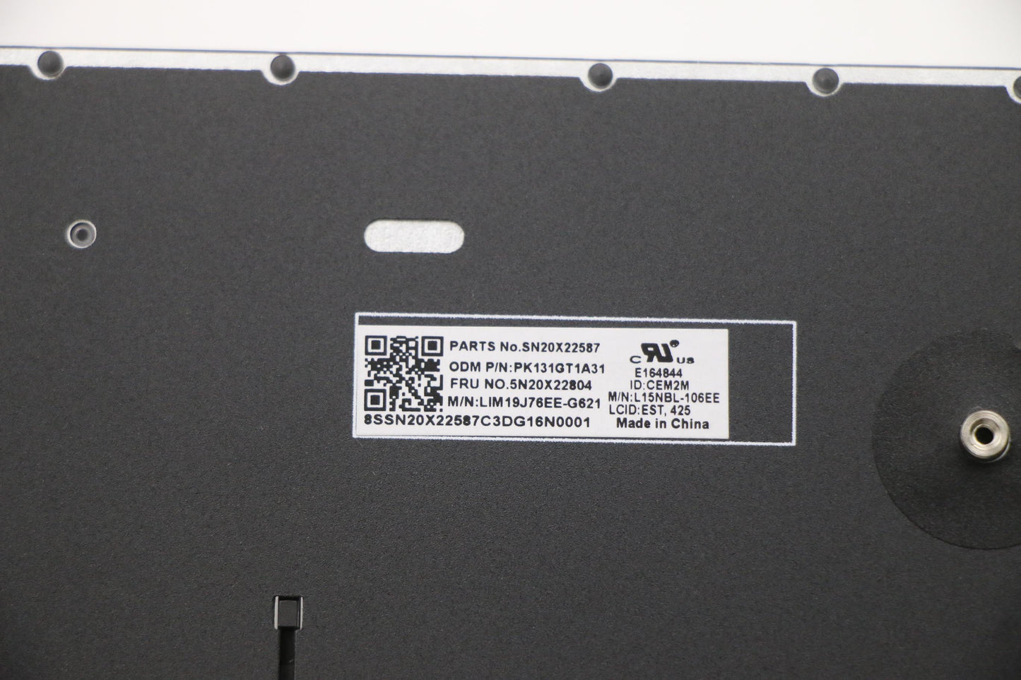 Lenovo Keyboard, Internal - 5N20X22804