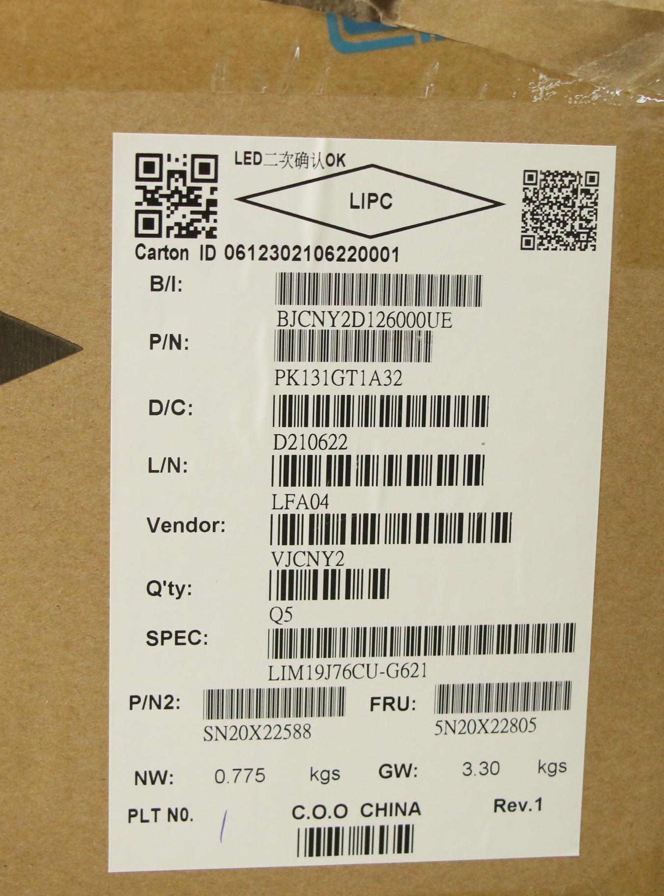 Lenovo Keyboard, Internal - 5N20X22805