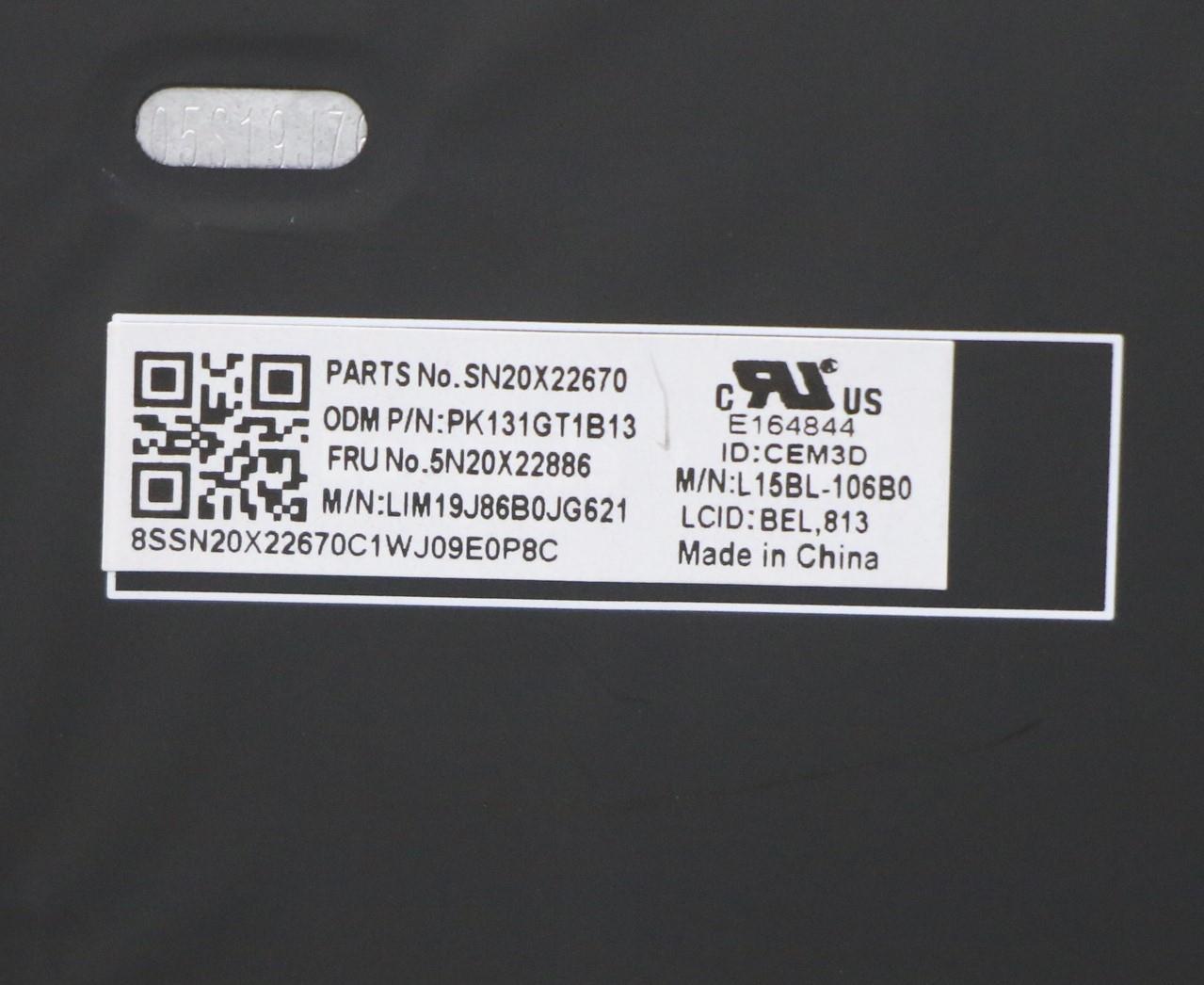 Lenovo Keyboard, Internal - 5N20X22886