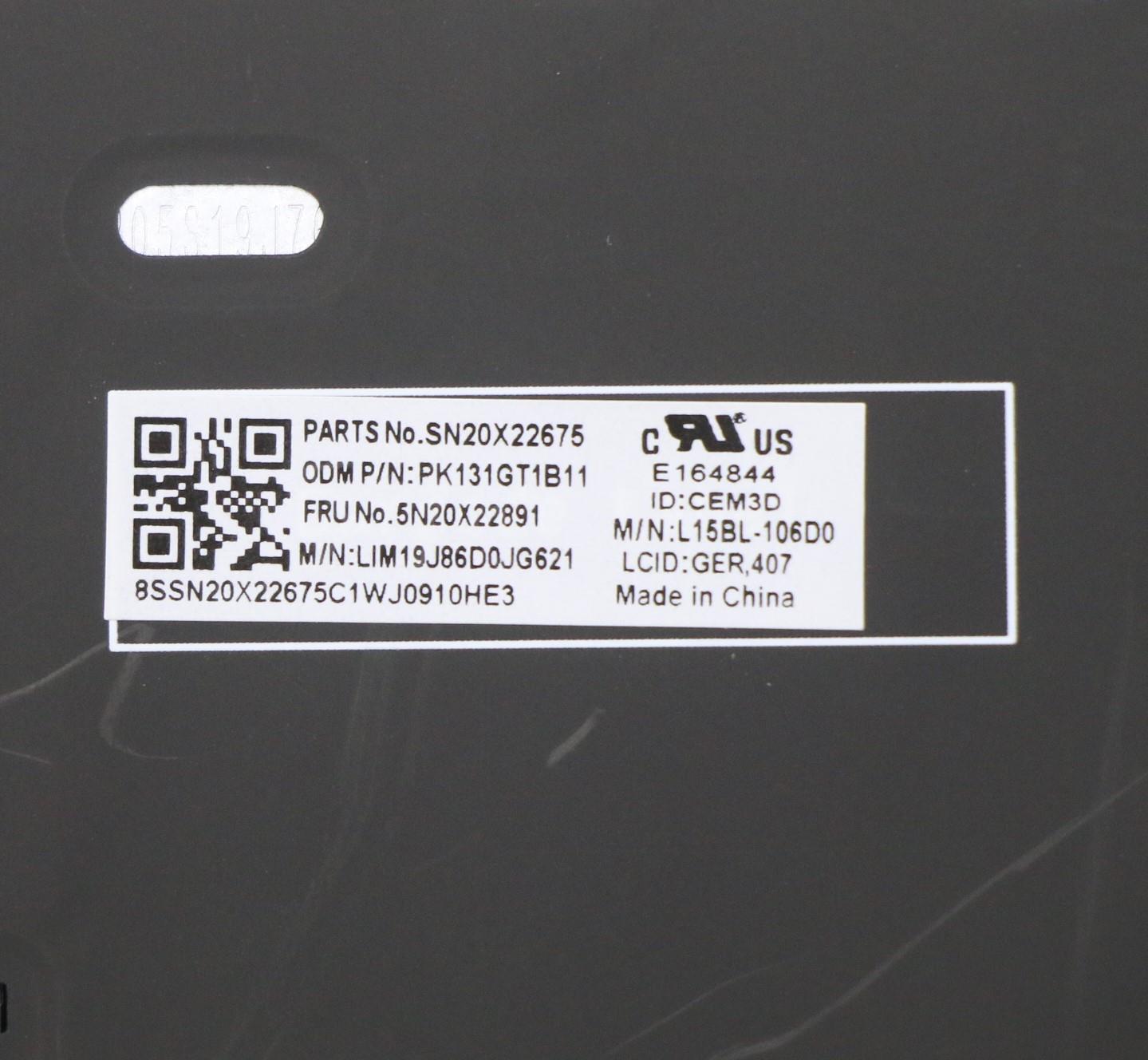 Lenovo Keyboard, Internal - 5N20X22891