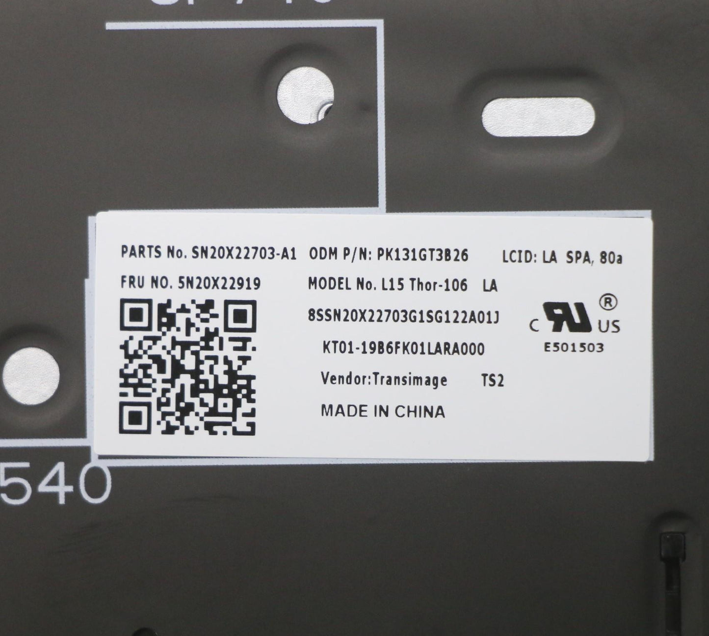 Lenovo Nb_Kyb Tr(P) Cs20 Kbd Triblbkl - 5N20X22919