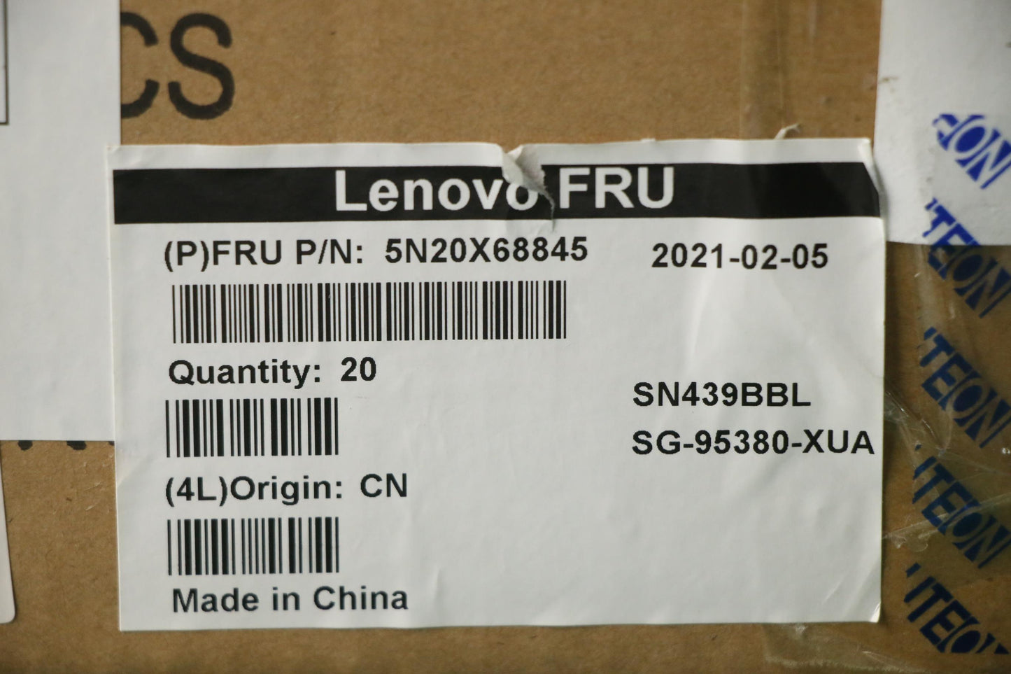 Lenovo Internal Keyboard, USA English, Black, Backlight - 5N20X68845