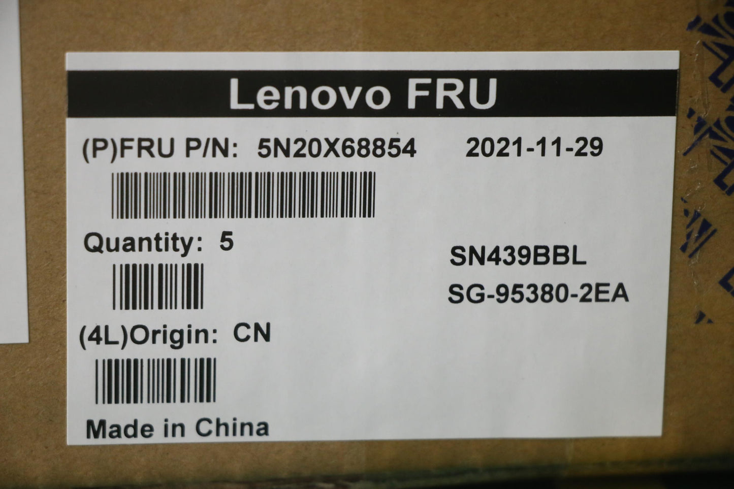 Lenovo Keyboard, Internal - 5N20X68854