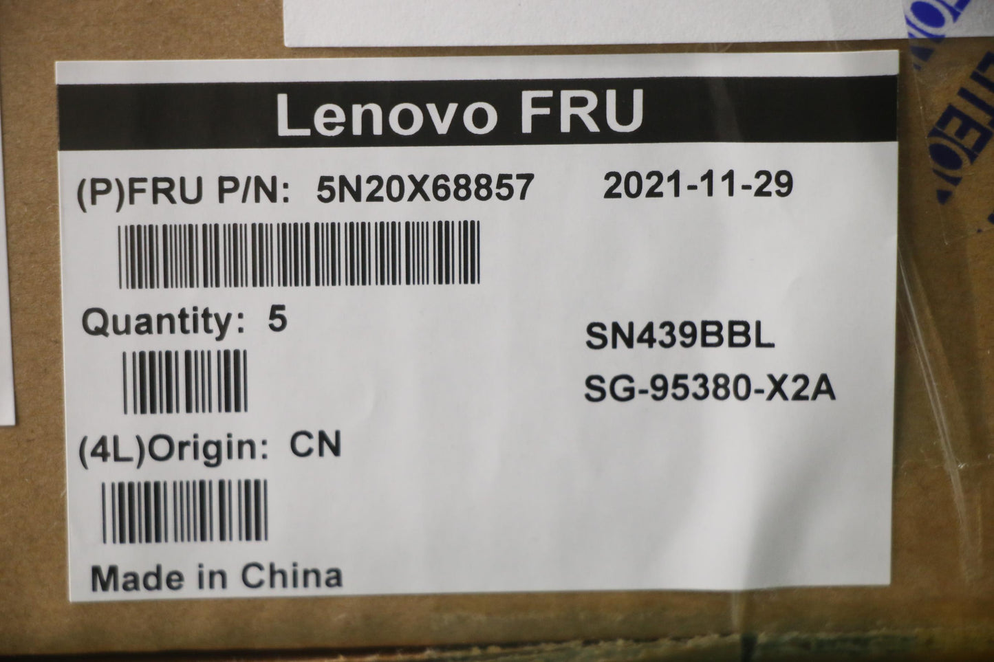Lenovo Keyboard, Internal - 5N20X68857