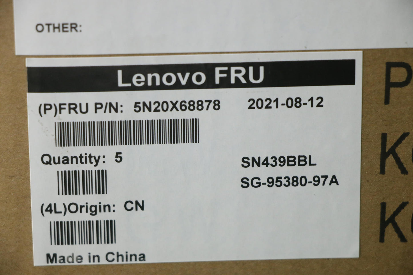 Lenovo Keyboard, Internal - 5N20X68878